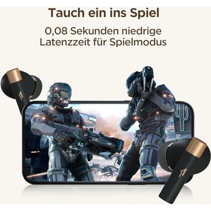 1MORE Q30 Active Noise Cancelling Kopfhörer, Kopfhörer Kabellos mit 42dB Adaptiver Geräuschunterdrückung, Bluetooth 5.3 In Ear Noise Cancelling Ohrhörer, 6 Mikrofonen, Räumlichem Audio, 30H Spielzeit – Bild 5