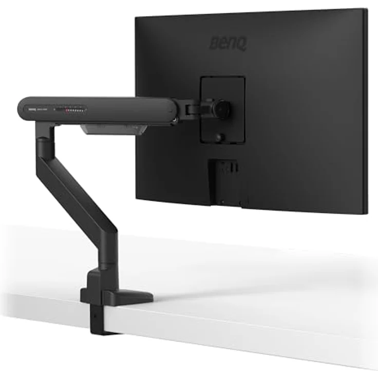 BenQ Ergo Arm BSL01, VESA-kompatibler Monitorarm für Monitore bis 40 Zoll und 11 kg, stufenlose Einstellung, integriertes Kabelmanagement, stabile Tischhalterung, Tischdicken 10-50 mm – Bild 1