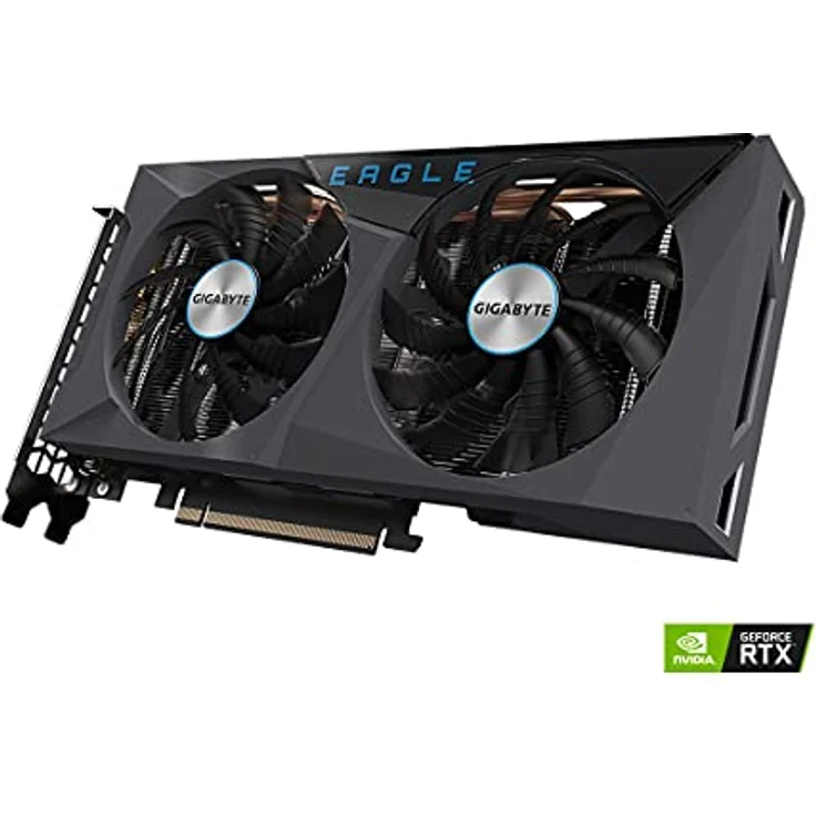 GIGABYTE GeForce RTX 3060 EAGLE OC 12G (REV2.0) Grafikkarte, 2x WINDFORCE Lüfter, 12GB 192-Bit GDDR6, GV-N3060EAGLE OC-12GD REV2.0 Grafikkarte – Bild 3