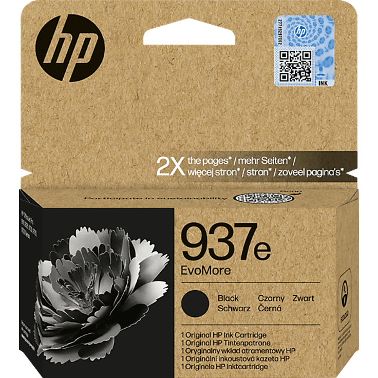 HP 937e (4S6W9NE) Druckerpatrone schwarz, Originale Patrone für bis zu 2.500 Seiten, kompatibel mit OfficeJet Pro 9110e/9120e/9130e AiO