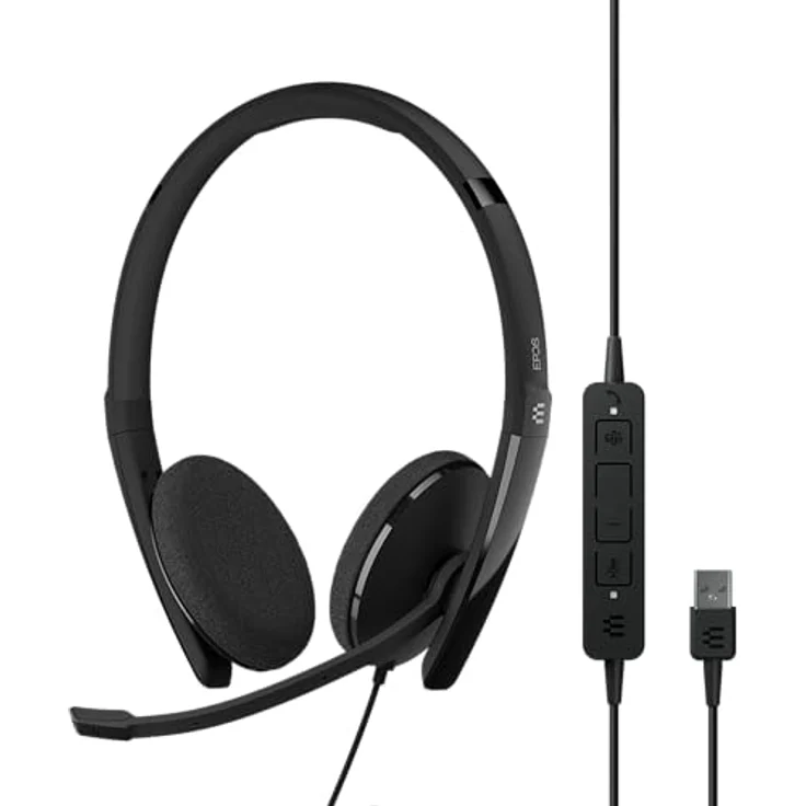 EPOS | Sennheiser Adapt 160T USB II, kabelgebundenes doppelseitiges Headset, MS Teams zertifiziert, UC optimiert, überlegener Stereo-Sound, verbesserter Komfort – Bild 1
