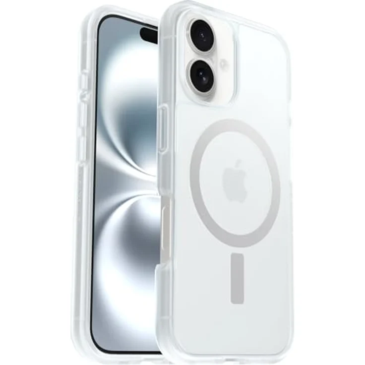 OtterBox Sleek Series MagSafe Hülle für iPhone 16, stoßfest, sturzsicher, ultraschlank, transparent – Bild 1