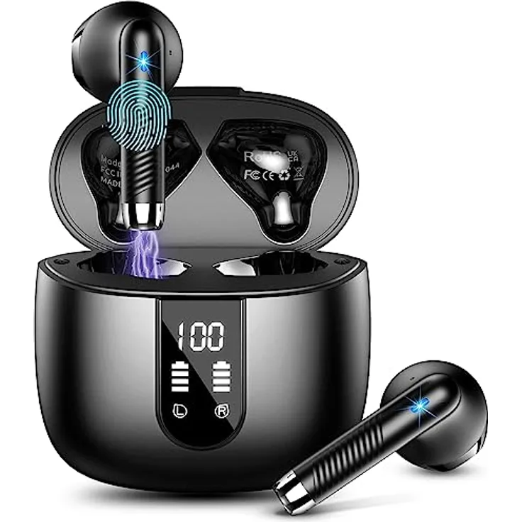 Drsaec J55 Bluetooth Kopfhörer, In Ear Kopfhörer Kabellos mit Bluetooth 5.4, ENC Geräuschunterdrückung und 48 Stunden Akkulaufzeit