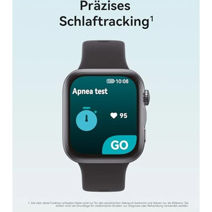 HUAWEI Watch FIT 5, Smartwatch mit GPS, Schlaftracker, 1,82″ Display, NFC-Zahlung, Sturzerkennung, Gesundheitsmanagement, bis zu 10 Tage Akku, Schwarz, für iOS & Android, 100+ Workouts – Bild 4
