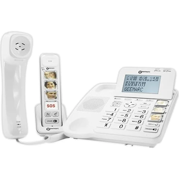 Geemarc AmpliDECT COMBI PHOTO 295 Combo Seniorentelefon schnurgebunden (+Anrufbeantworter+ ) und Zusatz-Dect-Telefon mit 4 Fototasten - Deutsche Version – Bild 5