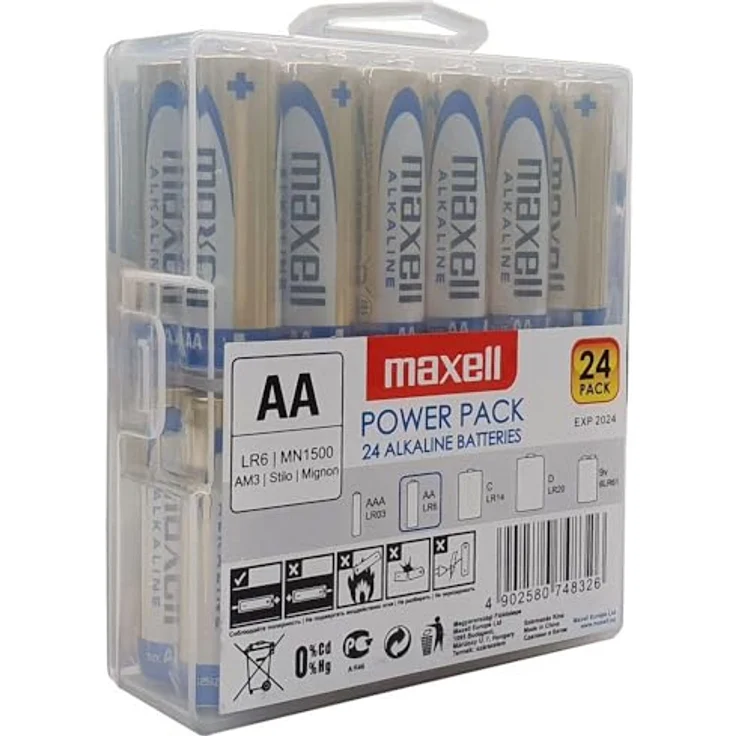 Maxell LR6 AA Mignon Alkaline Batterien (24er Powerpack) – Bild 4