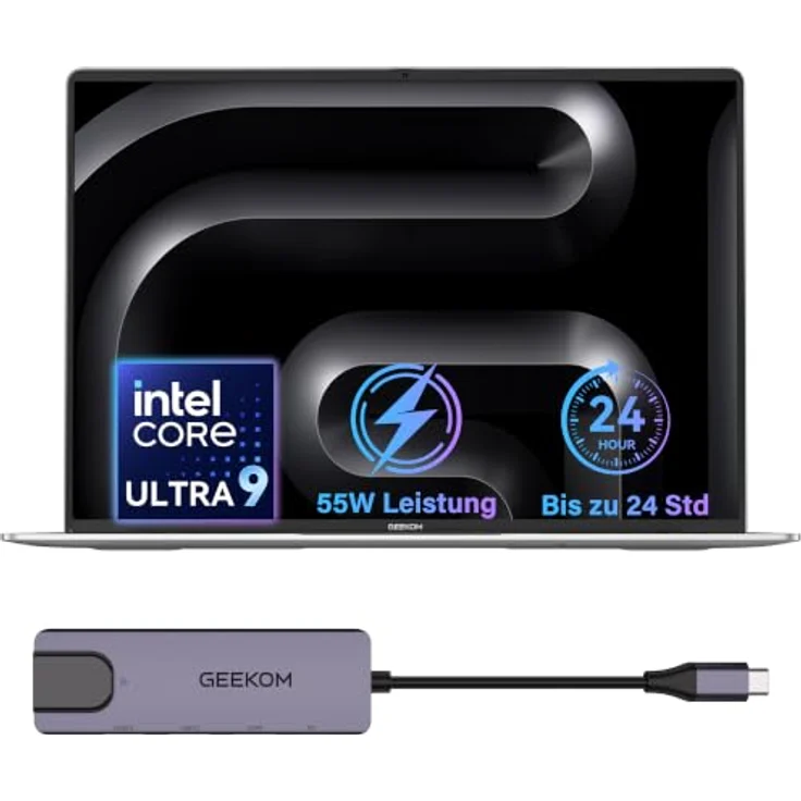GEEKOM GeekBook M16 Business-Laptop mit Intel Core Ultra 9, 55W Leistung, 99,9 Wh Akku, USB4, Fingerabdrucksensor und IceBlade 3.0 Kühlung – Bild 1