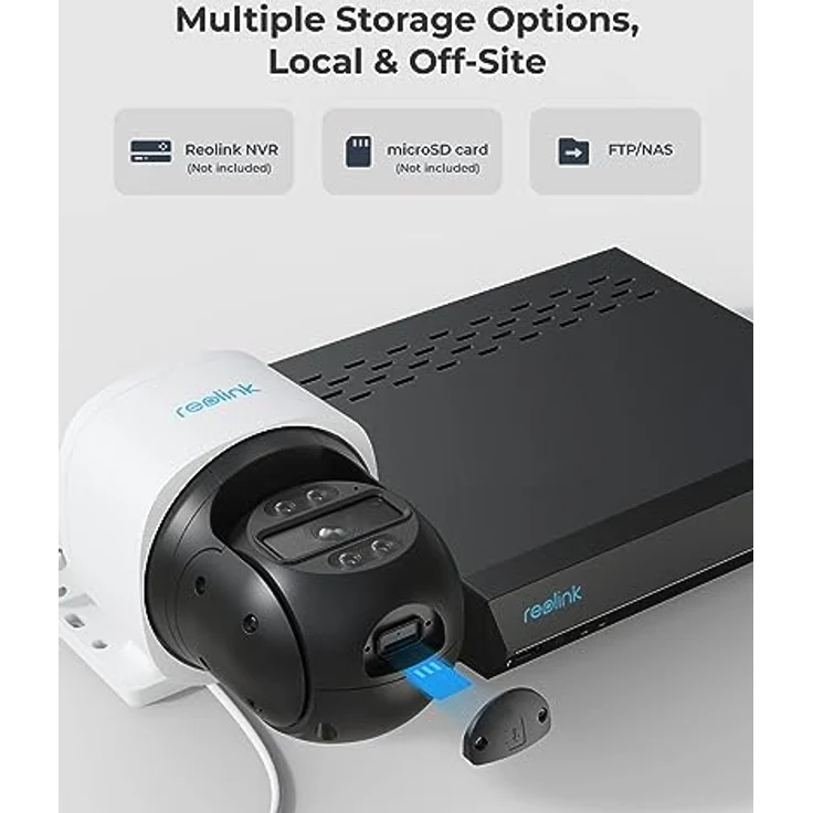 Reolink 4K PT PoE Überwachungskamera Aussen mit Auto-Tracking, Spotlights, 355° Schwenk 90° Neige, Personen-/Fahrzeug-/Haustiererkennung, 30m Farbnachtsicht, 2-Wege-Audio, Zeitraffer, RLC-830A - Preisvergleich – Bild 5
