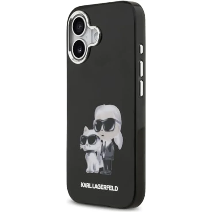 CG MOBILE Karl Lagerfeld IML Aquarelle Choupette & Logo Schutzhülle für iPhone 17, kompatibel mit MagSafe, schwarz – Bild 2