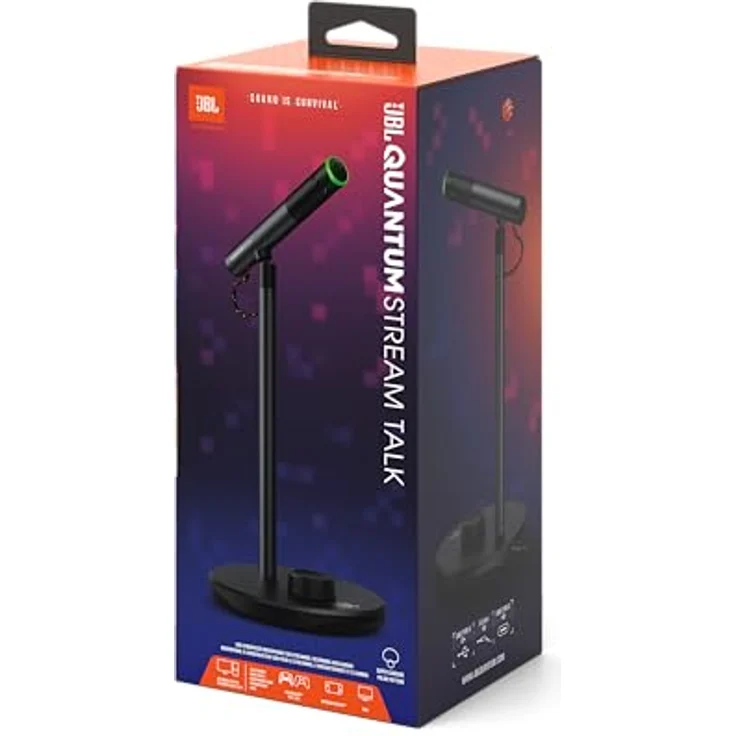 JBL Quantum Stream Talk – USB-Mikrofon mit einfachem Kondensator und super-kardioidem Aufnahmemuster für Streaming, Aufnahmen und Gaming – Schwarz – Bild 5