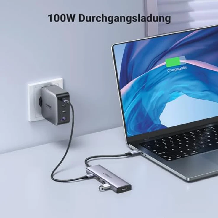 UGREEN Revodok USB C Hub PD100W, 4K HDMI, 3*USB A 3.0 5Gbps USB C Dock - Multiportadapter in Schwarz – Bild 3