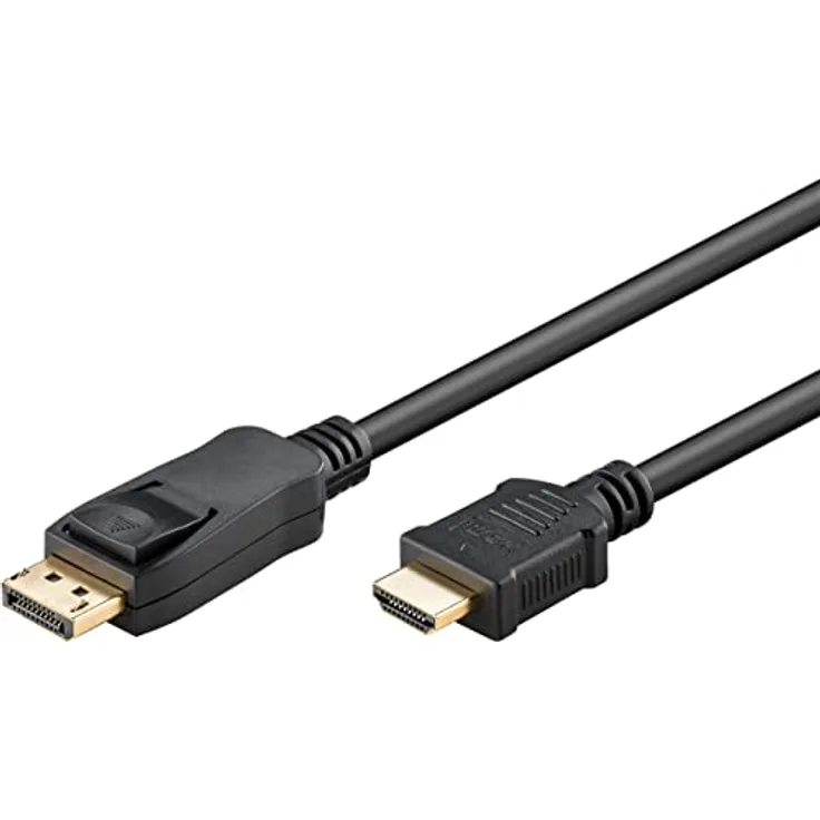 goobay 64846 - DisplayPort 2.0 auf HDMI 2.1 8k @ 60Hz Kabel/DP auf HDMI Verbindungskabel / 4K @ 144Hz Highspeed Kabel / 2M