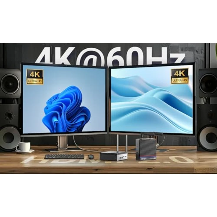 Minix NEO Z300-0DB Mini-PC, Intel Alder Lake-N N300, 512GB SSD, Dual 4K Support, passives Kühlsystem, Wi-Fi 6, Schwarz – Bild 7