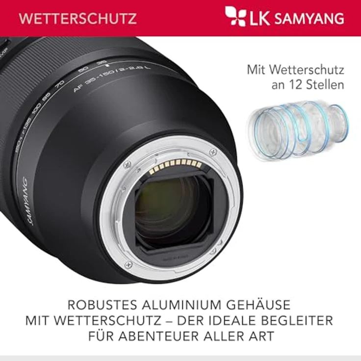 Samyang AF 35-150 mm F2-2,8 L Tele-Objektiv für L-Mount-Kameras, All-in-One-Zoom mit hervorragender Bildqualität und Wetterschutz – Bild 5