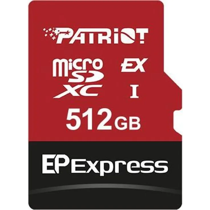 Patriot microSDXC-Karte 512GB Express, 800/600MB/s, U3, optimiert für Nintendo Switch 2, Rot, Schwarz