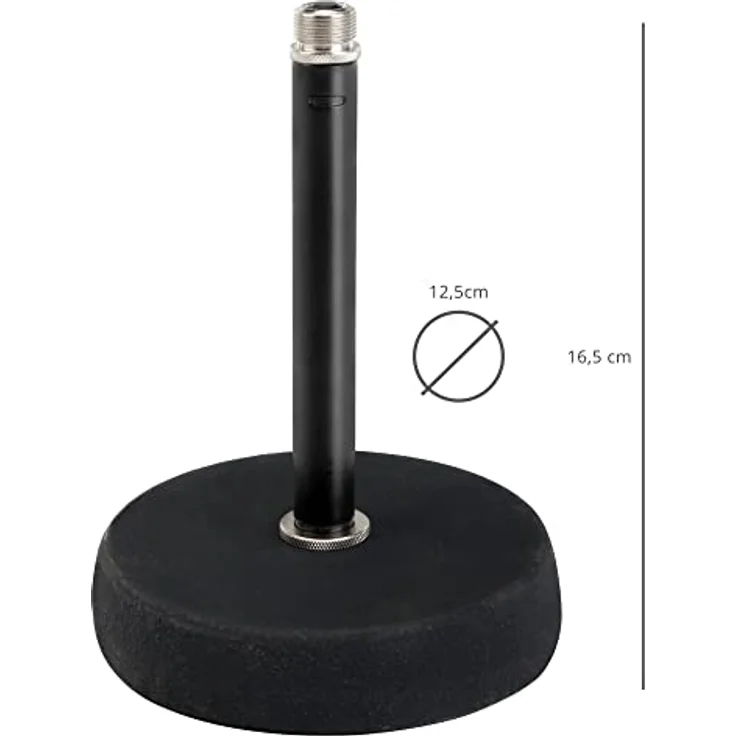 Pronomic MST-10 BK Mikrofon Tischstativ Tischmikrofon Stativ Ständer (für 3-8'' Gewinde, Gusseisener Fuß) schwarz – Bild 8