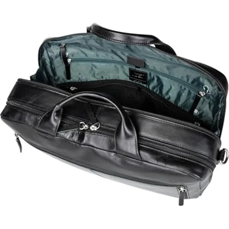 Jost Skagen Business Bag, Laptop-Tasche mit gepolsterten Fächern, Schwarz, 41 x 31 x 11 cm – Bild 4