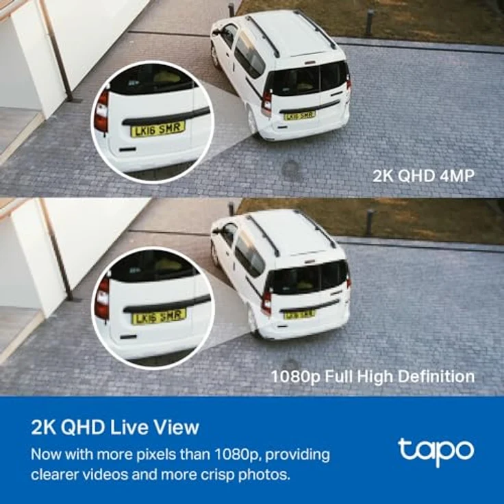 Tapo C720 Outdoor Überwachungskamera, 2800 Lumen Flutlicht, Gegensprechfunktion, weiß – Bild 3