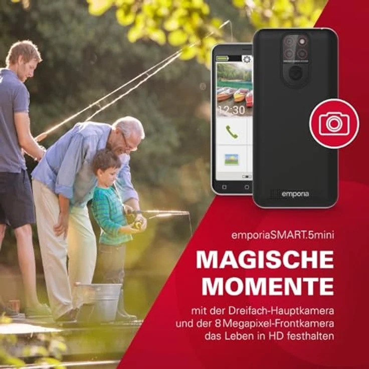 Emporia Smart 5 mini (64 GB, Schwarz, 4.95", Single SIM, 13 Mpx, 4G), Smartphone by Emporia – Bild 4