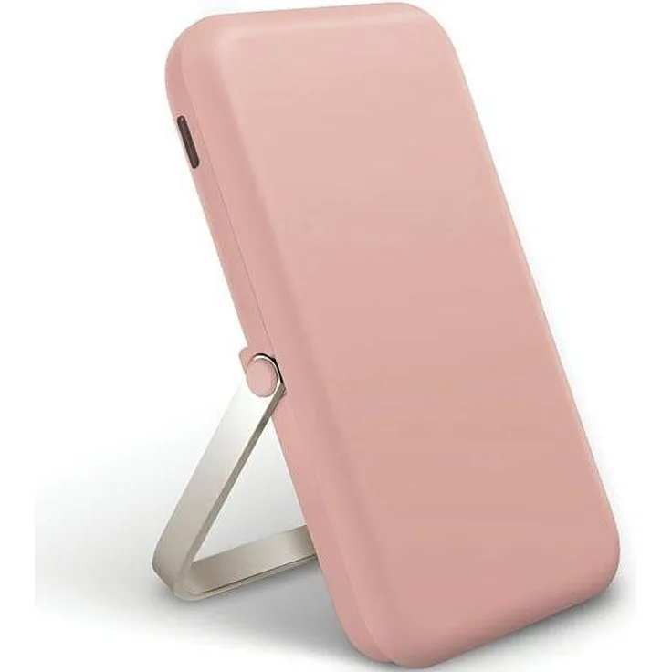 Uniq Hoveo Powerbank 5000mAh, USB-C 20W PD, drahtloses Laden, MagSafe-kompatibel, pink