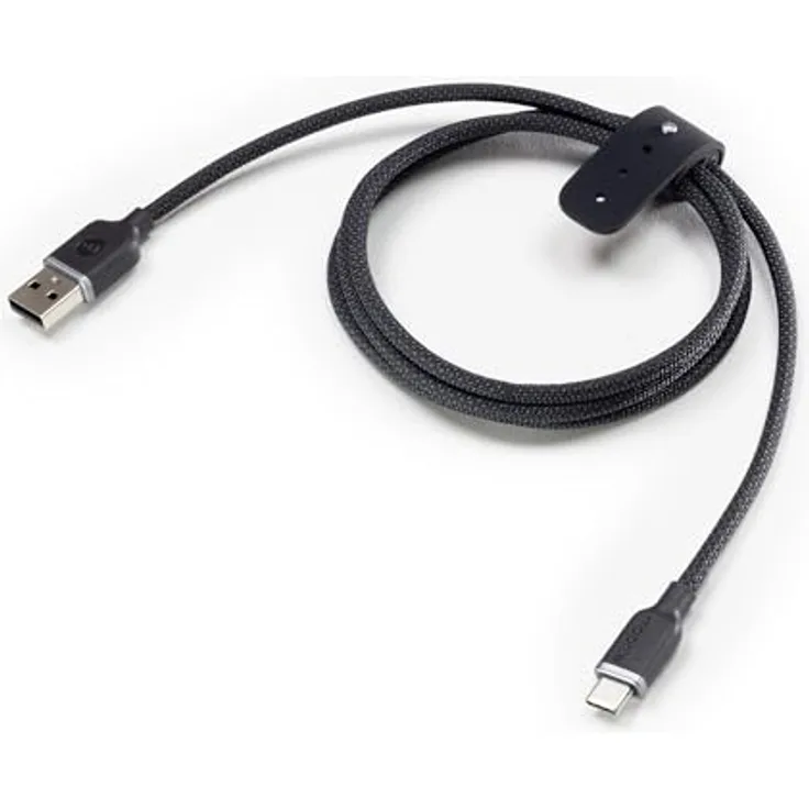 ZAGG mophie Charge Stream USB-A auf USB-C, Schnellladekabel 15W, 1m, strapazierfähiges Enduraflex Silikon, Schwarz