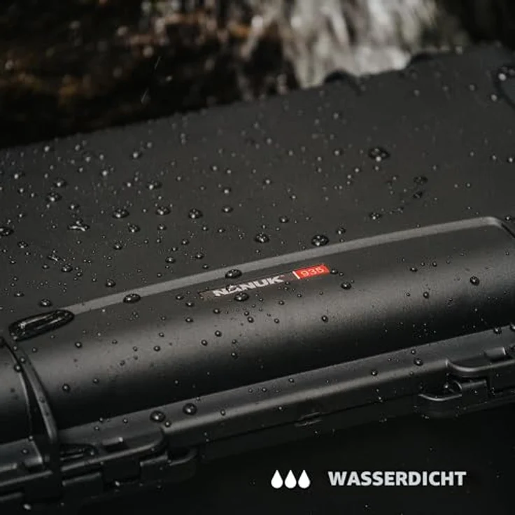 Nanuk 935 Hartschalenkoffer mit Rädern, wasserdicht, Gepolsterte Trennwand mit Deckel, schwarz, 935 – Bild 8
