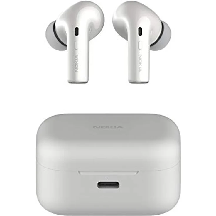 Nokia E3500 True Wireless Earbuds, Bluetooth 5.0, mit Clear Voice Capture (CVC) Technologie, 7 Stunden Non-Stop Spielzeit und bis zu 25 Stunden dank Charging Case – Weiß  – Bild 3