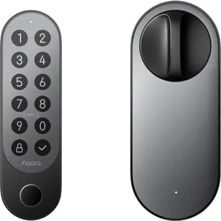 AQARA U200 Smart Lock, Türschloss mit NFC und Matter over Thread, Schwarz, automatisches Schloss, temporäre Passwörter, leiser Entriegelungsmodus – Bild 2