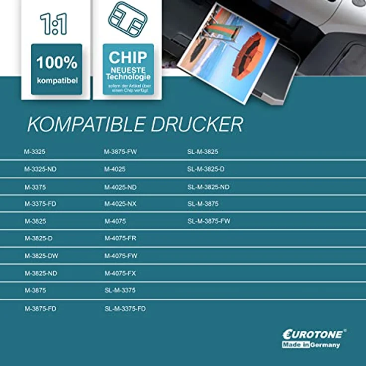 Eurotone XXL Toner für Samsung ProXpress M 3825/3875/4025/4075, Schwarz, 10.000 Seiten, ersetzt MLT-D204E – Bild 3