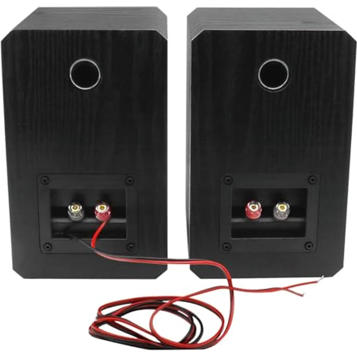 Soundmaster LS5050SW HiFi Regallautsprecher, passive 2-Wege Bass-Reflex Lautsprecher mit 50 Watt Leistung, schwarz – Bild 3