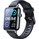 Joyroom Fit-Life Series (Polycarbonat, One Size), Sportuhr + Smartwatch mit Herzfrequenzmessung, Blut Sauerstoffmessung und über 80 Sportmodi, wasserdicht (IP68), Schwarz