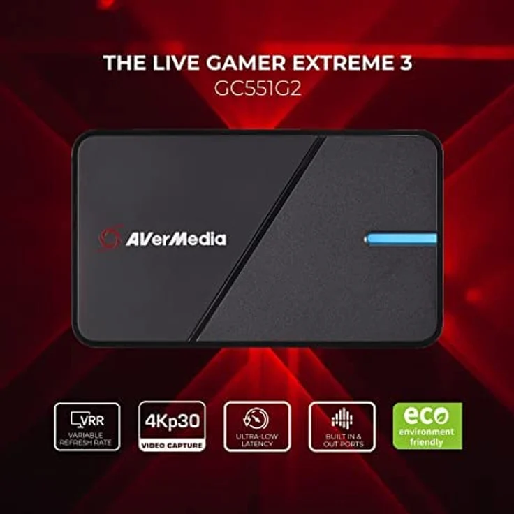 AVerMedia LIVE GAMER EXTREME 3 GC551G2, 4K Game Recorder mit VRR und nahezu null Latenz, Schwarz – Bild 4
