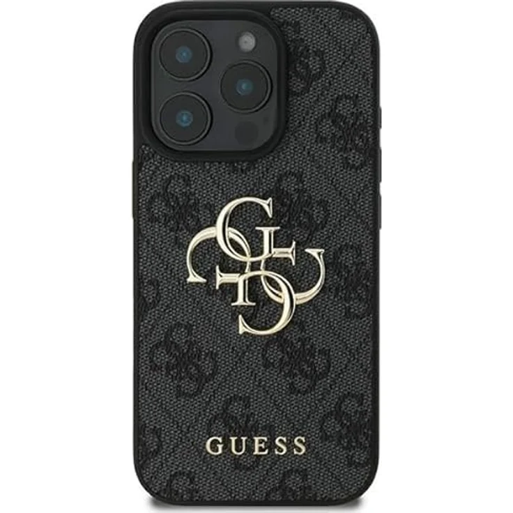 CG MOBILE Guess GUHCP16L4GMGGR hülle für iPhone 16 Pro 6.3" Schwarz hardcase 4G Big Logo - Strass Hartschalenkoffer, TPU/PC/Kunstleder – Bild 3