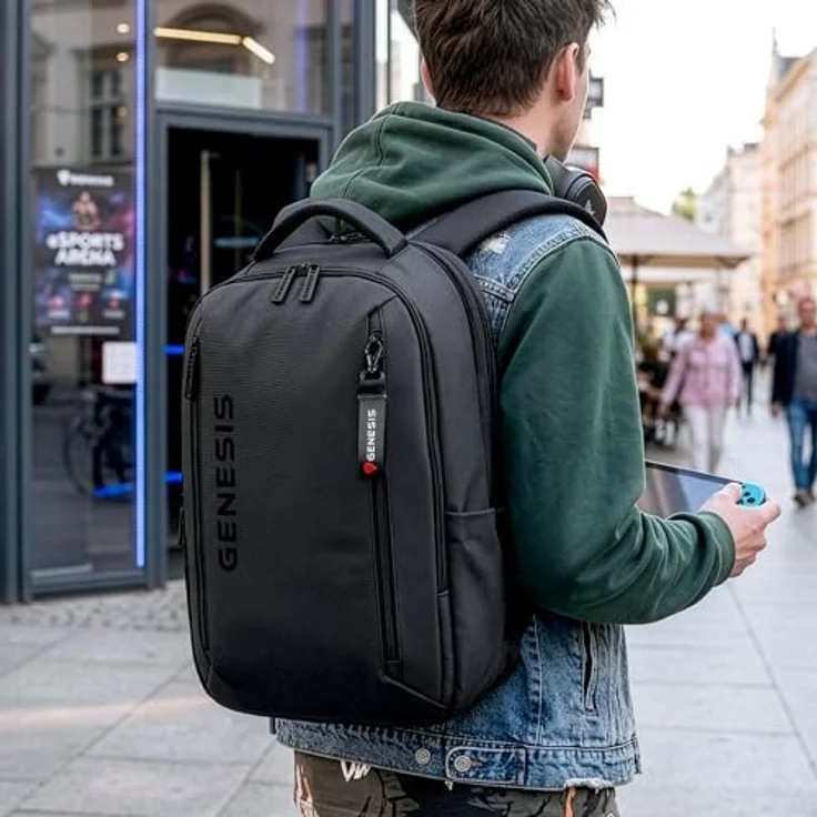 Genesis Pallad 510, Notebook-Rucksack für Laptops bis 43.9 cm (17.3), Schwarz – Bild 4