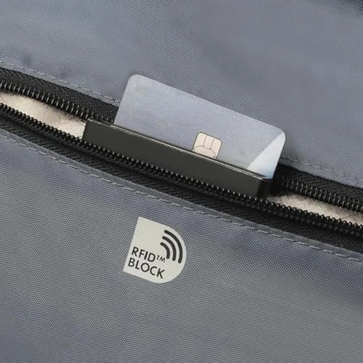 Dicota Top Travel, Notebooktasche für 17.30" Laptops, wasserabweisend, schwarz, aus Recycling-PET mit RFID-Blocker und gepolstertem Schultergurt – Bild 5