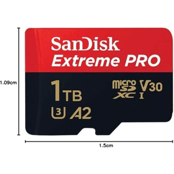 SanDisk Extreme Pro 1TB microSDXC Memory Card + SD Adapter with A2 App Performance + Rescue Pro Deluxe 170MB-s Class 10, UHS-I, U3, V30 – Bild 3