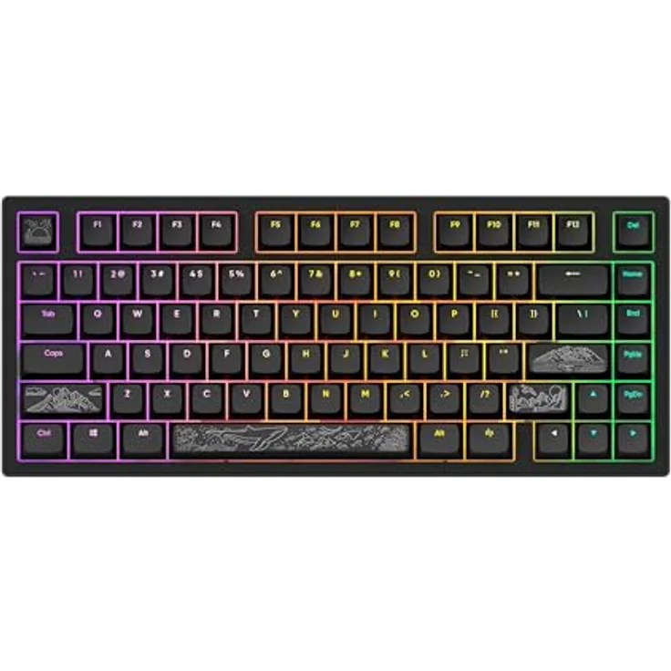 Dark Project ALU81A Terra Nostra, Kabelgebundene Mechanische Gaming-Tastatur mit G3MS Moonstone Schaltern, 75% Layout, RGB-Beleuchtung, Flex Gasket Mount, Aluminiumgehäuse – Bild 4