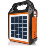 DS Produkte EASYmaxx Solar-Generator Kit 4500mAh, tragbare Powerbank mit integrierter Taschenlampe, Radio & Lautsprecher