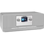 TechniSat DIGITRADIO 372 CD BT - Stereo Digitalradio mit DAB+, UKW, CD-Player, Bluetooth, Farbdisplay, USB, AUX, Kopfhöreranschluss, Wecker, 10 Watt, Fernbedienung - Silber