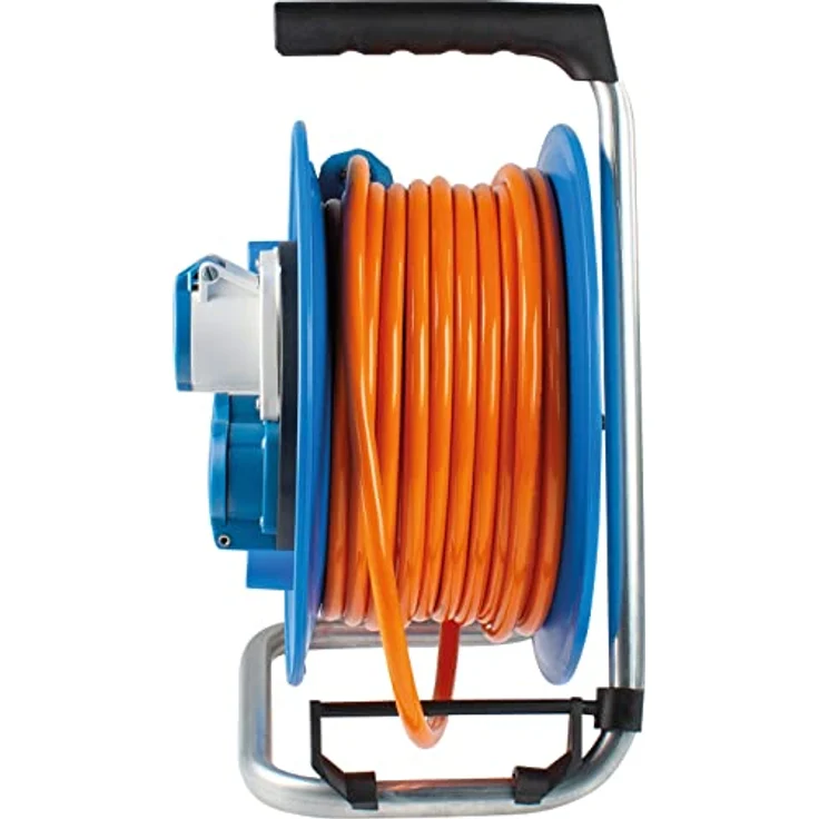 as -Schwabe Camping CEE-Camping-Kabeltrommel + 25 m Polyurethanleitung, Schutzkontaktstecker 230V/ 16A + powerlight, 2 Schutzkontakt-Steckdosen + 1 CEE-Steckdose 3-polig + Klappdeckel, IP44 I 10170 – Bild 4