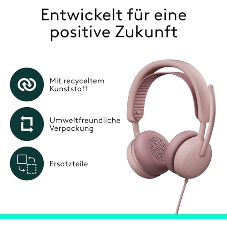 LOGITECH Zone Wired 2 for Business Rosé, Kabelgebundenes USB-Headset mit adaptiver Hybrid-ANC, kompatibel mit Windows und MacOS – Bild 10