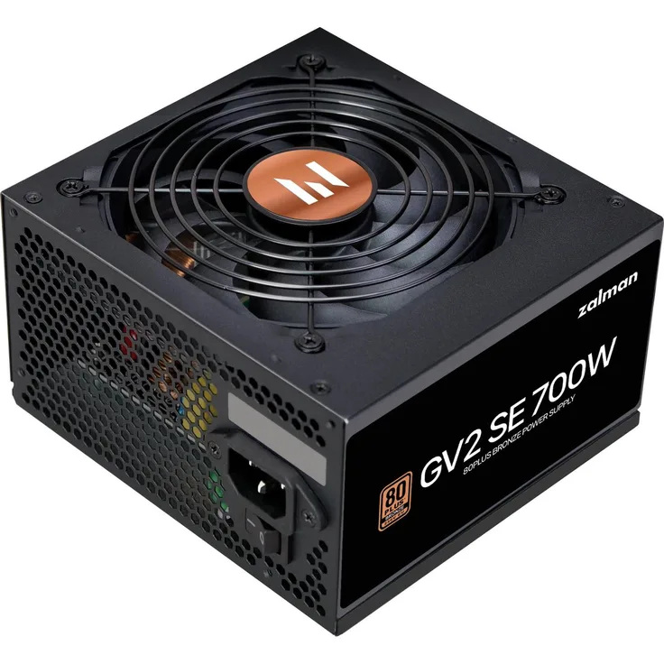Zalman Gigamax ZM700-GV2SE, 700W PC Netzteil mit 80 PLUS Effizienz und leiser Kühlung, Schwarz