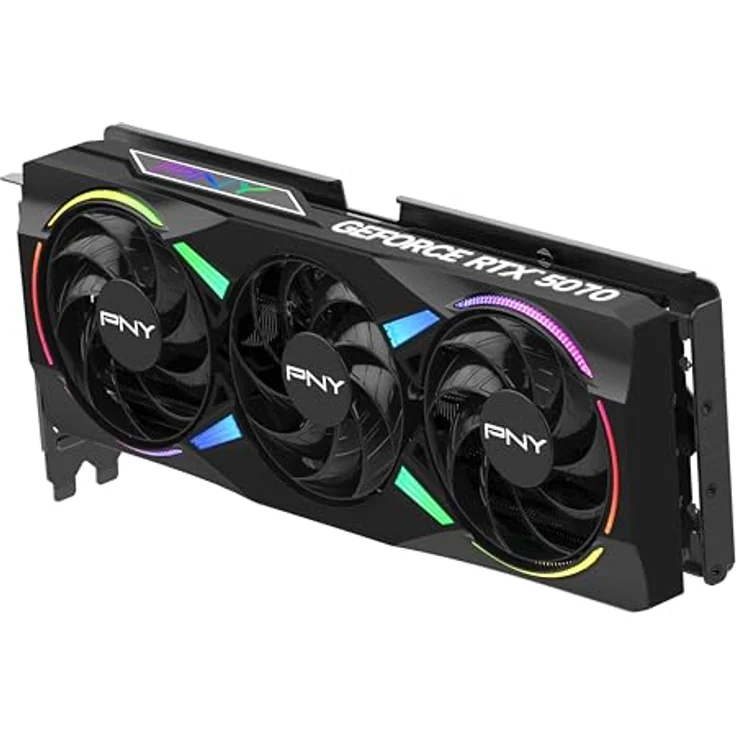 PNY GeForce RTX™ 5070 12GB ARGB OC Triple Fan Grafikkarte DLSS 4, NVIDIA Blackwell Architektur mit hocheffizientem Speicher – Bild 5