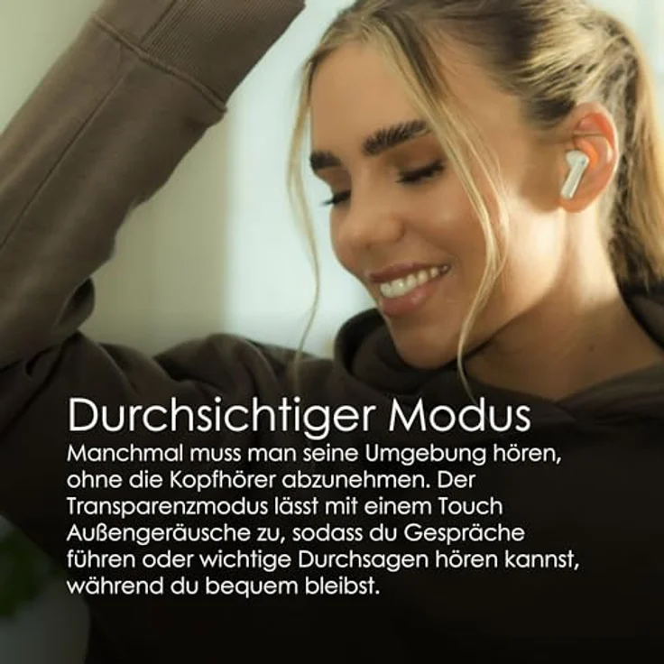 Boompods Bluetooth-Kopfhörer 5.3 ANC Open-Ear Sport IPX4, kabellos, 6 Stunden Akkulaufzeit, Weiß – Bild 3