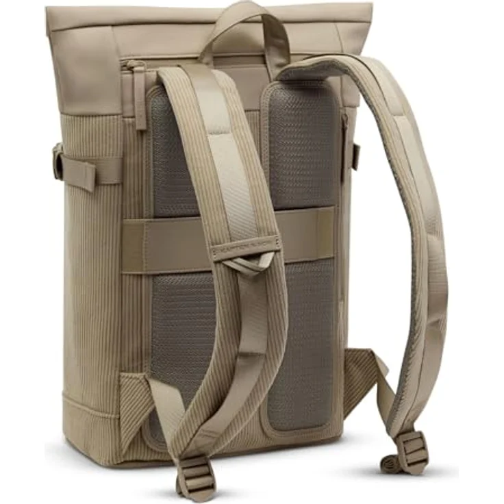 Kapten & Son Helsinki Cord Backpack, Freizeitrucksack mit Laptopfach für Geräte bis 15,6 Zoll, 17L, Dusty Khaki – Bild 3