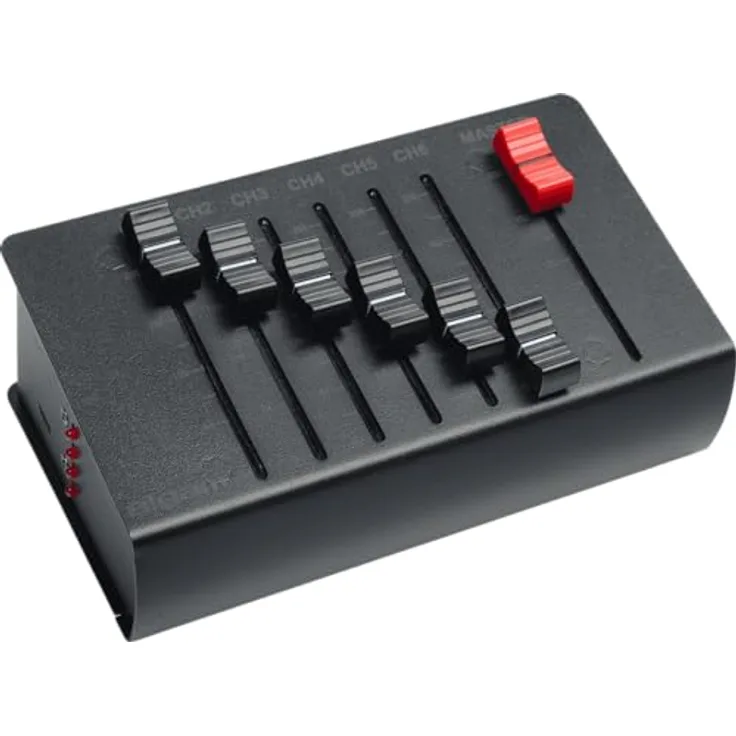 Algam Lighting DMX6 PLUS, 6-Kanal wiederaufladbarer Lichtmischer mit Wireless-DMX, 10 Stunden Autonomie