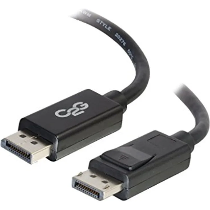 C2G 8K UHD Display Port Kabel, Stecker auf Stecker, 1,8 m, Schwarz, Unterstützung für 4K Auflösung und digitales Audio-/Video-Signal