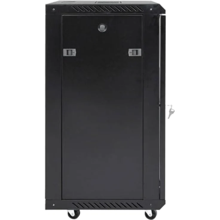 vidaXL 15U Netzwerkschrank 19" IP20 Schwarz, abschließbarer Serverschrank aus kaltgewalztem Stahl, 53x40x80 cm – Bild 4