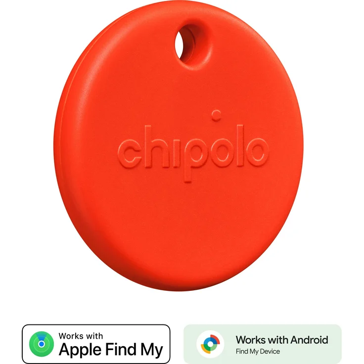 Chipolo POP, Tracker mit Apple & Google Find My Netzwerk, lauter Signalton, rot
