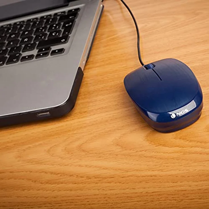 NGS Flame - Optische Maus mit 1000 dpi und Kabel. Maus mit USB-Anschluss. Blau – Bild 2
